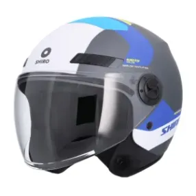 Imagen de: Casco Shiro Jet Kioto Kalos Titanium Mate Azul